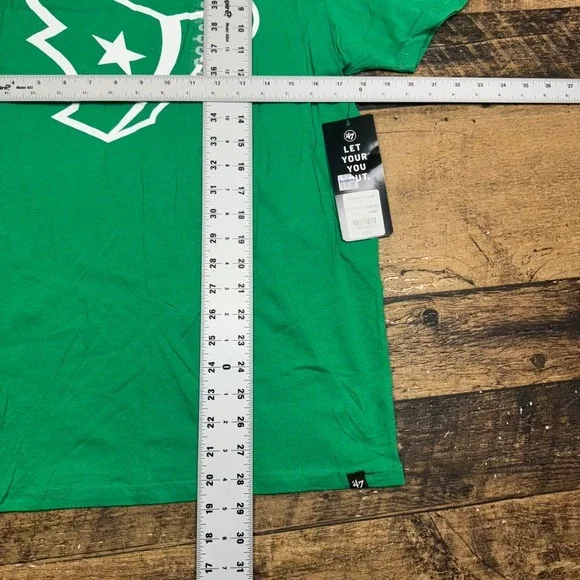 47 Brand Houston Texans NFL T-Shirt Football Graphic Tee Green Small - Picture 3 of 5